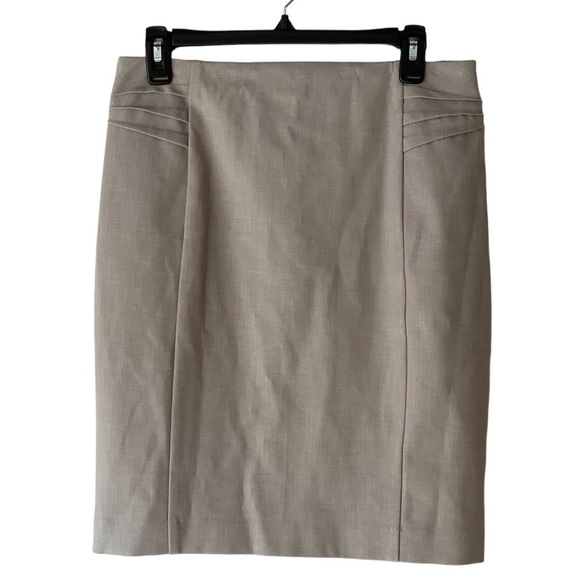 Express Women's Gray High Waisted Pencil Office Short Midi Miini Skirt, Sz 8 - Picture 1 of 7